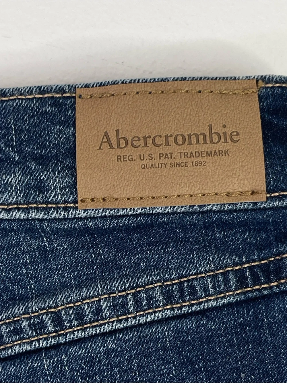 Abercrombie Kids High Rise Shortie Short Size 15/16 Dark Wash Distressed Cuffed